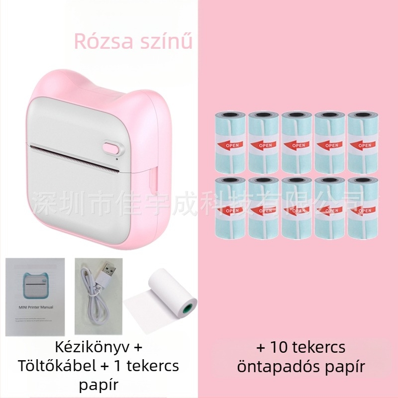 GOTOOGO 57mm USB hőnyomtató fotónyomtató – hordozható, zsebes kivitel, Android és iOS kompatibilis