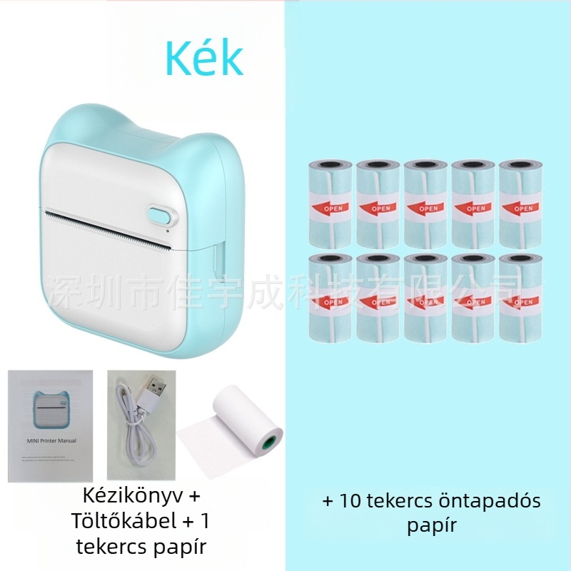 GOTOOGO 57mm USB hőnyomtató fotónyomtató – hordozható, zsebes kivitel, Android és iOS kompatibilis