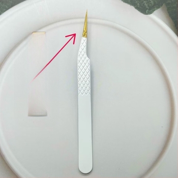 Szempilla csipesz – hegyes vég, antistatikus, rozsdamentes acél