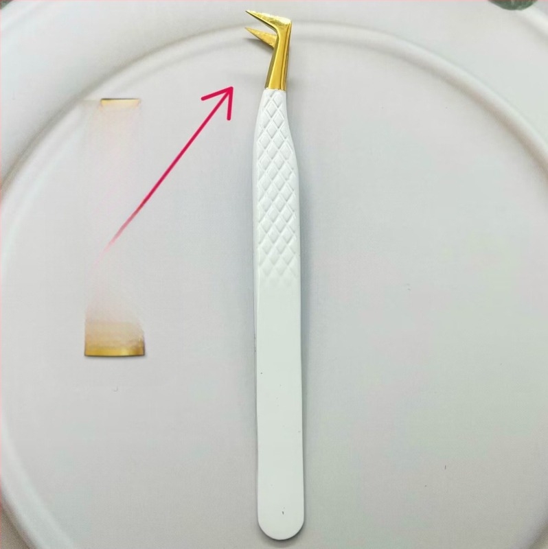 Szempilla csipesz – hegyes vég, antistatikus, rozsdamentes acél