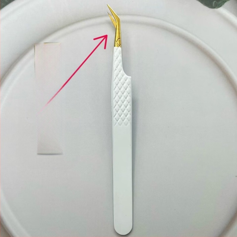 Szempilla csipesz – hegyes vég, antistatikus, rozsdamentes acél