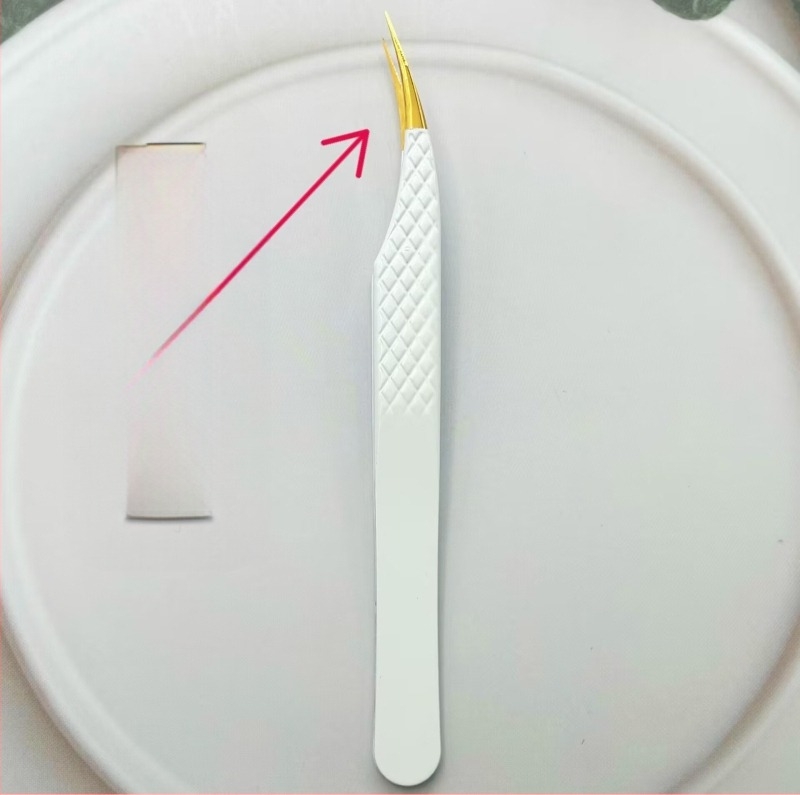 Szempilla csipesz – hegyes vég, antistatikus, rozsdamentes acél