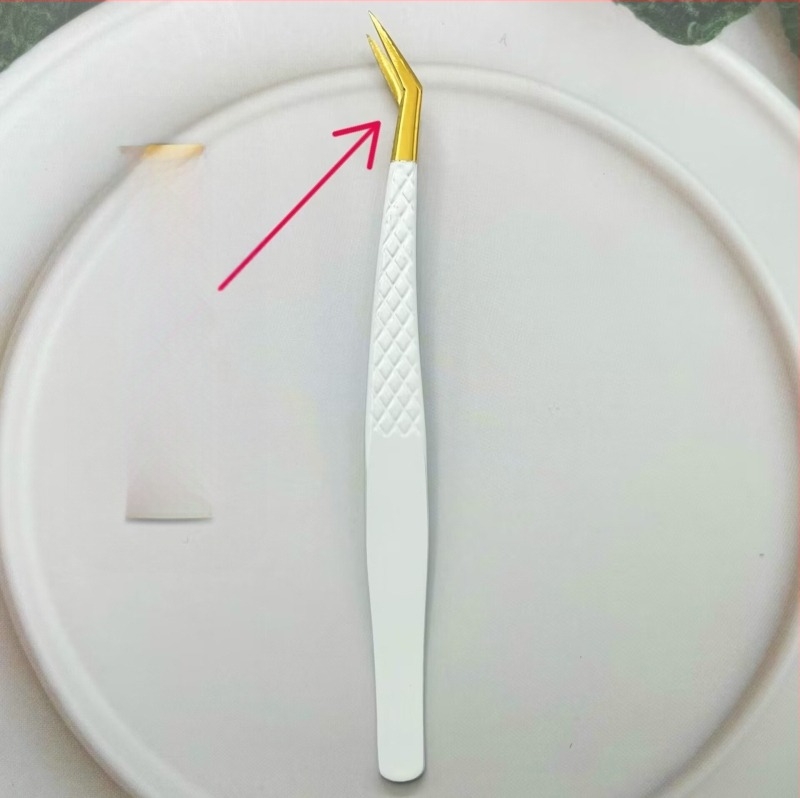 Szempilla csipesz – hegyes vég, antistatikus, rozsdamentes acél