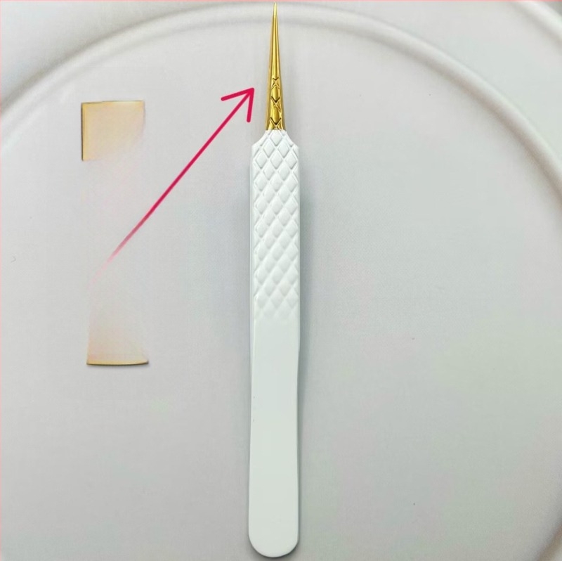 Szempilla csipesz – hegyes vég, antistatikus, rozsdamentes acél