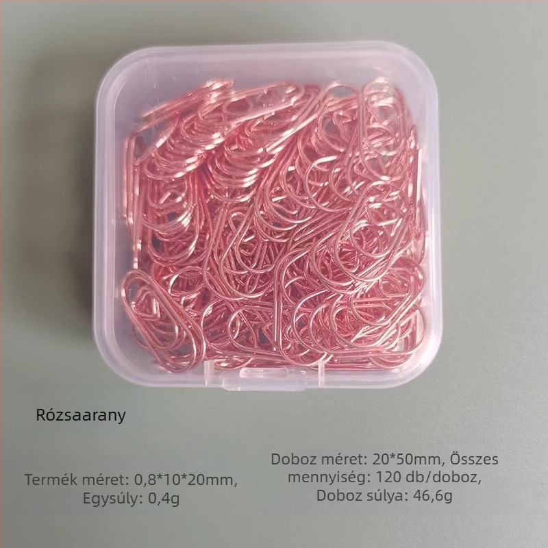 Mini szív alakú, fém papírklipsz, dobozos csomagolás, modell Mini Love Paper Clip