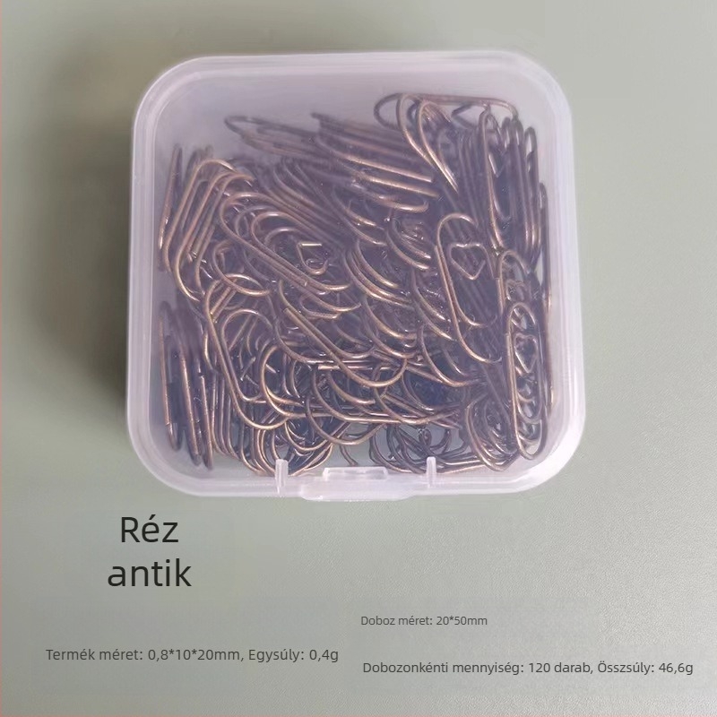Mini szív alakú, fém papírklipsz, dobozos csomagolás, modell Mini Love Paper Clip