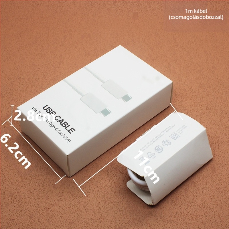 Type-C Töltőkábel, Gyors töltés, 5A, TPE