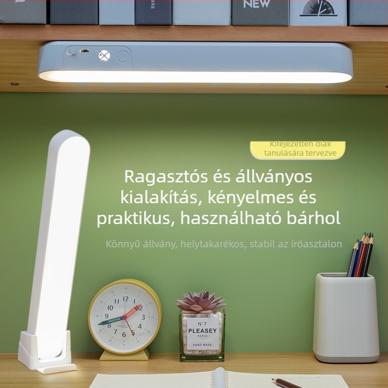 Tanulmányi asztali lámpa szemkímélő, távirányítású, három színhőmérséklet, beépített akkumulátor, tanuló lámpa