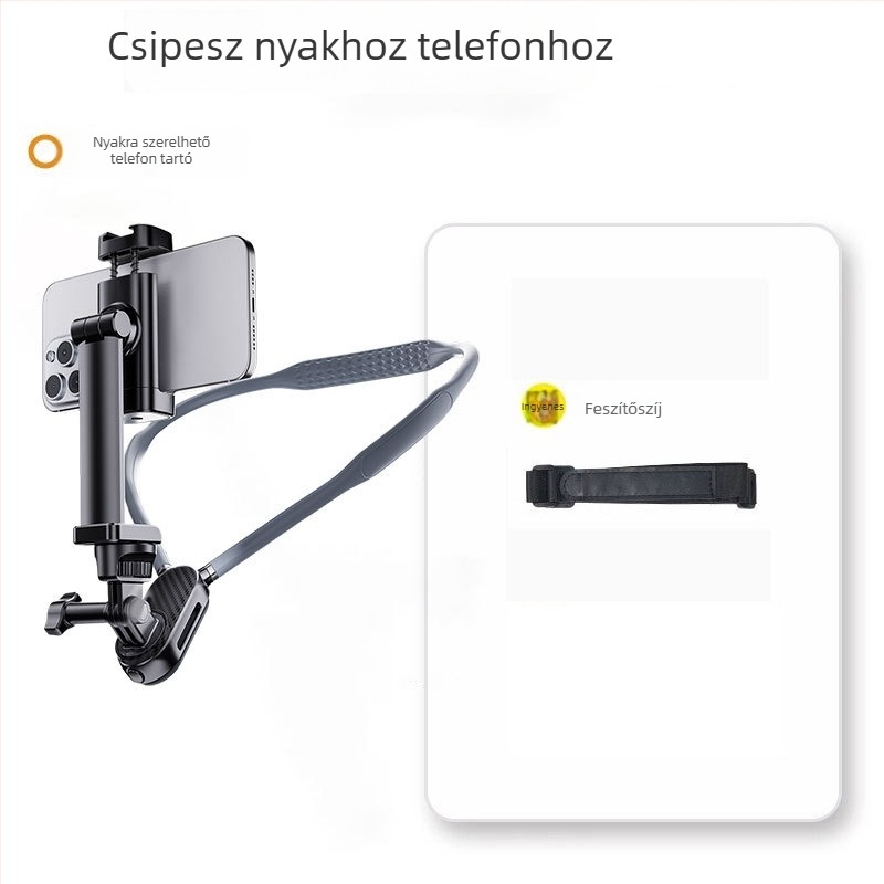 NOZI sportkamera nyak tartó – első személy nézet, 360° felvétel telefonos, ötvözet test, testreszabás támogatott, képstabilizálás