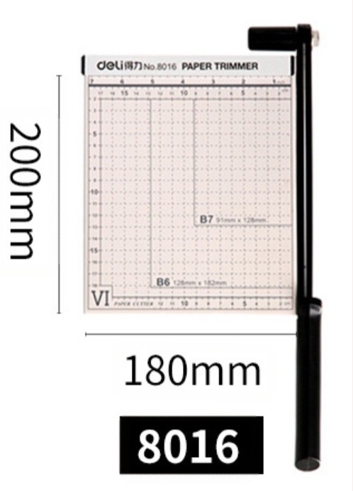 Deli kézi papírvágó, fa- és fémszerkezet, acél pengével, kártyákhoz és fényképekhez