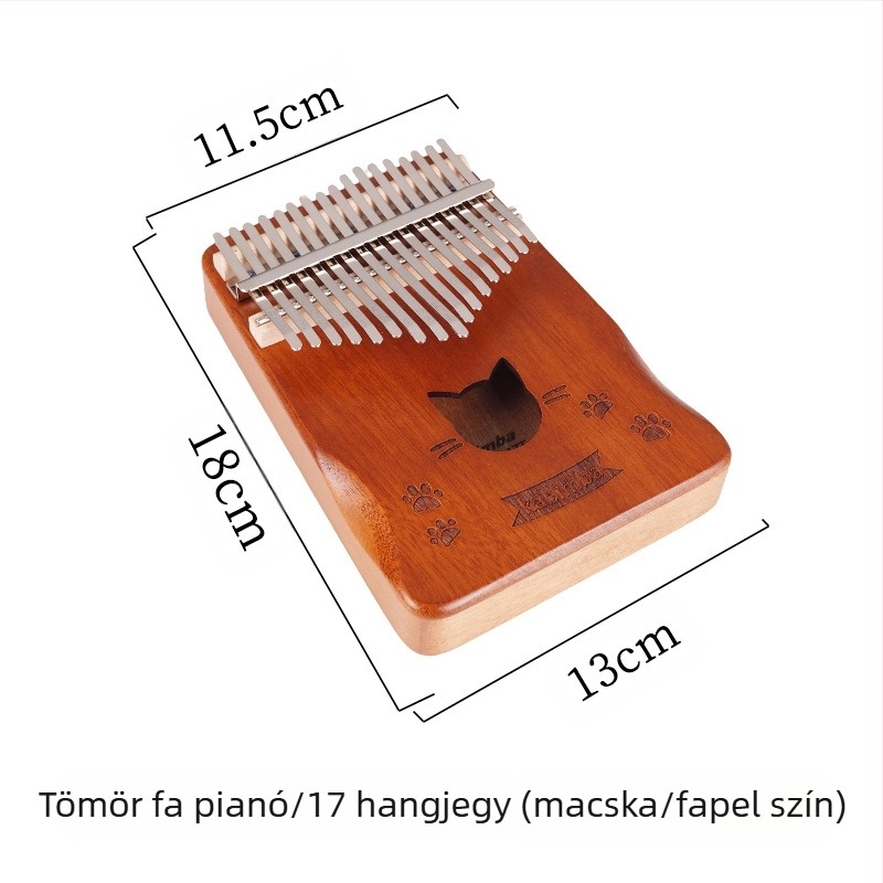 Wensheng Kalimba 17-tónusú – Professzionális szintű hangszer, Modell 17 Tone, Specifikáció W-17T, Karton csomagolás