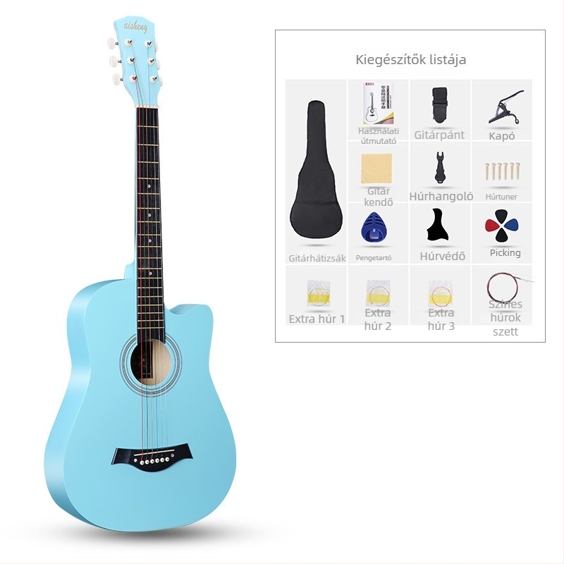 Ai Sheng népi gitár, basswood test, ABS fingerboard, modell 38-41