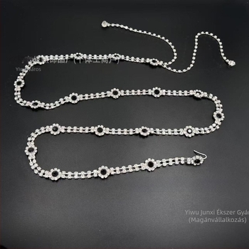 Női fém deréklánc, sokoldalú stílus, egy körös öv