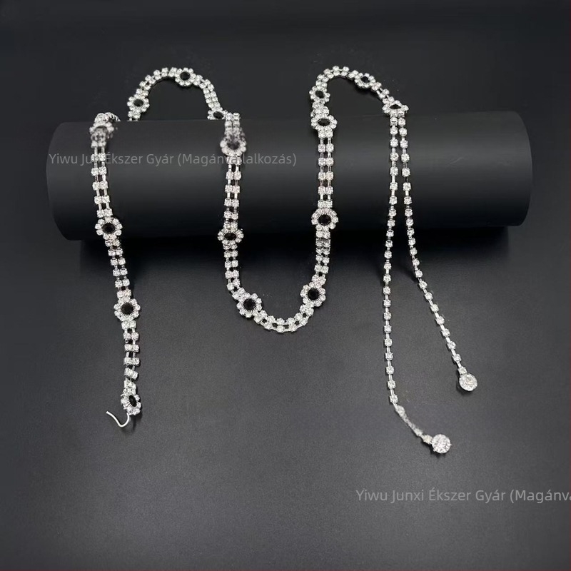 Női fém deréklánc, sokoldalú stílus, egy körös öv