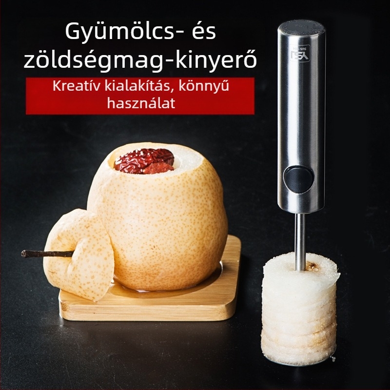 Körtés magház-eltávolító, 304 rozsdamentes acél, gyümölcsök üregesítő eszköz
