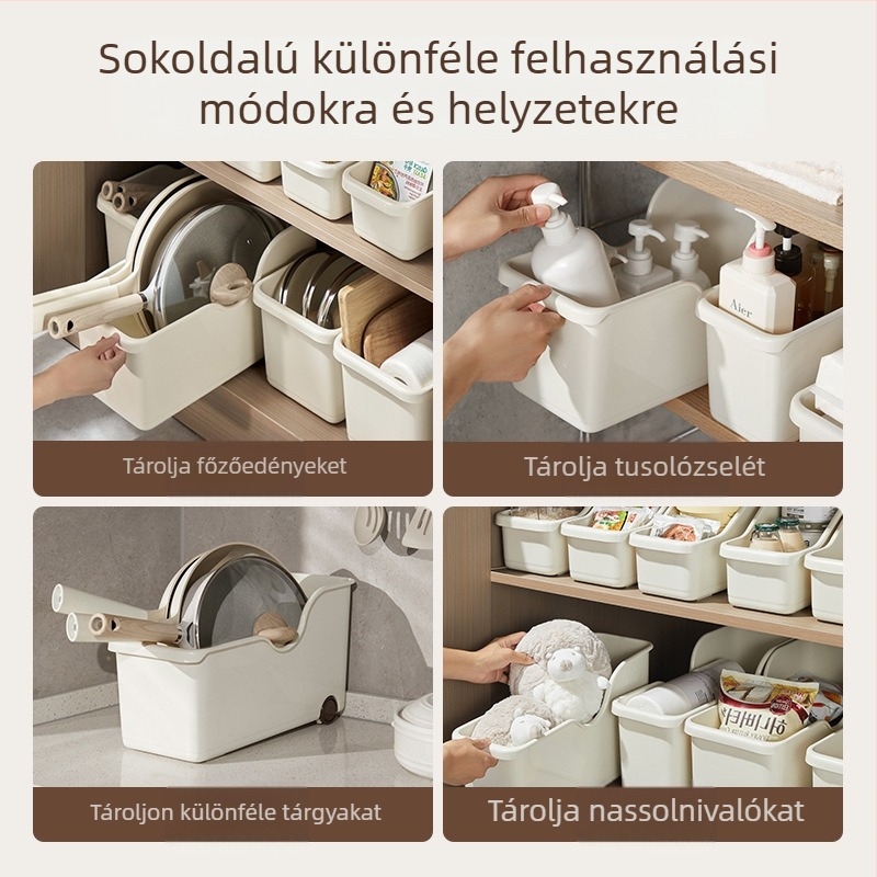 Edények tároló doboz - műanyag, többfunkciós konyhai szervező, Starry Sky, modern minimalista stílus