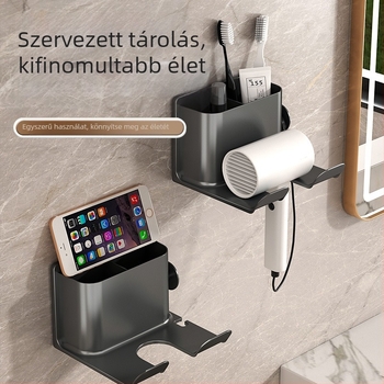 Fali hajszárító tároló állvány (Material: Műanyag; Márka: Egyéb; Stílus: Modern egyszerűség; Felületkezelés: Nincs; Tanúsítvány: Nincs)