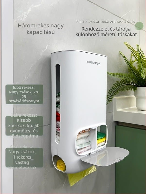 Szemeteszacskó tároló doboz, fém kivitel, 18L kapacitás, japán stílus, logó nyomtatás lehetséges