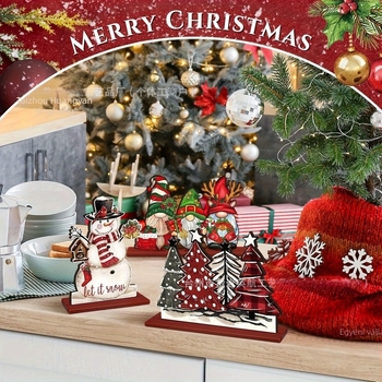 Boxwoodból készült asztali dekoráció – hóember, karácsonyfadísz, modern minimalista stílus, anyag Boxwood, termékszám 0077954, otthonra és irodába