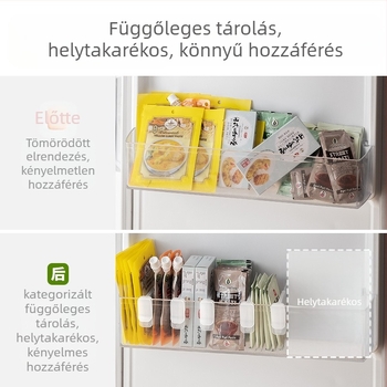 Hűtő oldalajtó tároló, egyszerű és modern stílus, műanyag kivitel, Lazy Corner márka, tárolás.