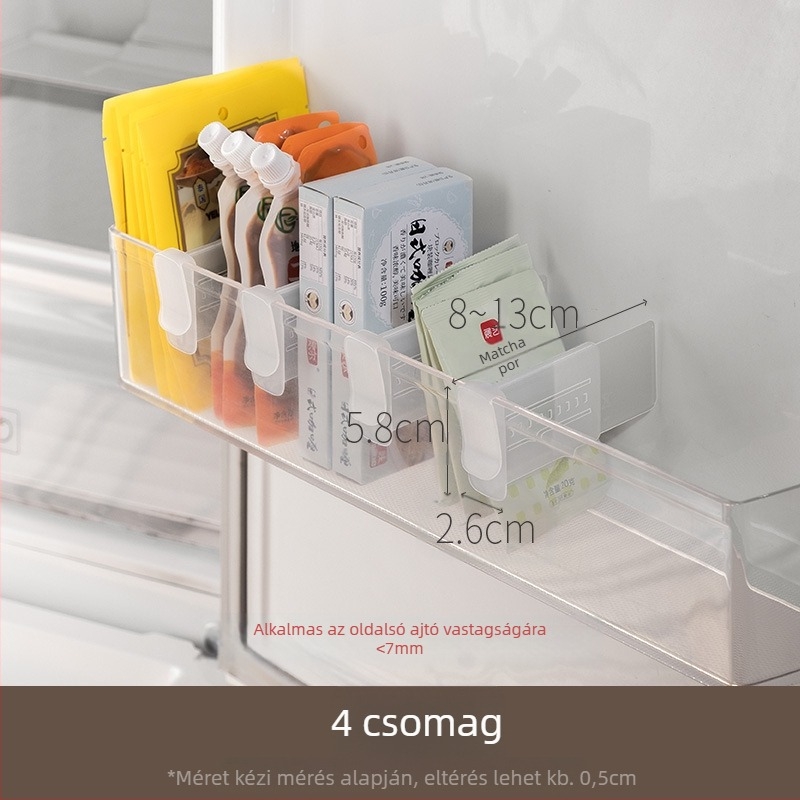 Hűtő oldalajtó tároló, egyszerű és modern stílus, műanyag kivitel, Lazy Corner márka, tárolás.