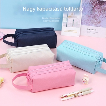 Tolltartó - Nagy kapacitású, Két rétegű, Oxford anyag, Dupla cipzár, Koreai stílus