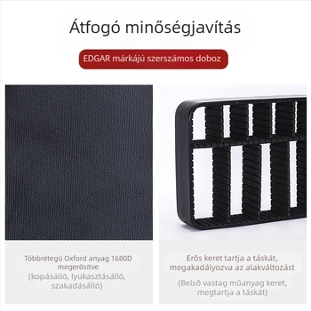 Sminkes tasak Oxford anyagból, függőleges négyzet alak, cipzáras zseb, cipzárral nyitható kialakítás, kapacitás 36–55 L