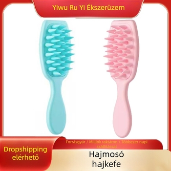 Samponkefe hosszú nyéllel – műanyag masszázs kefe a fejbőrre, Seiko felület, koreai stílus