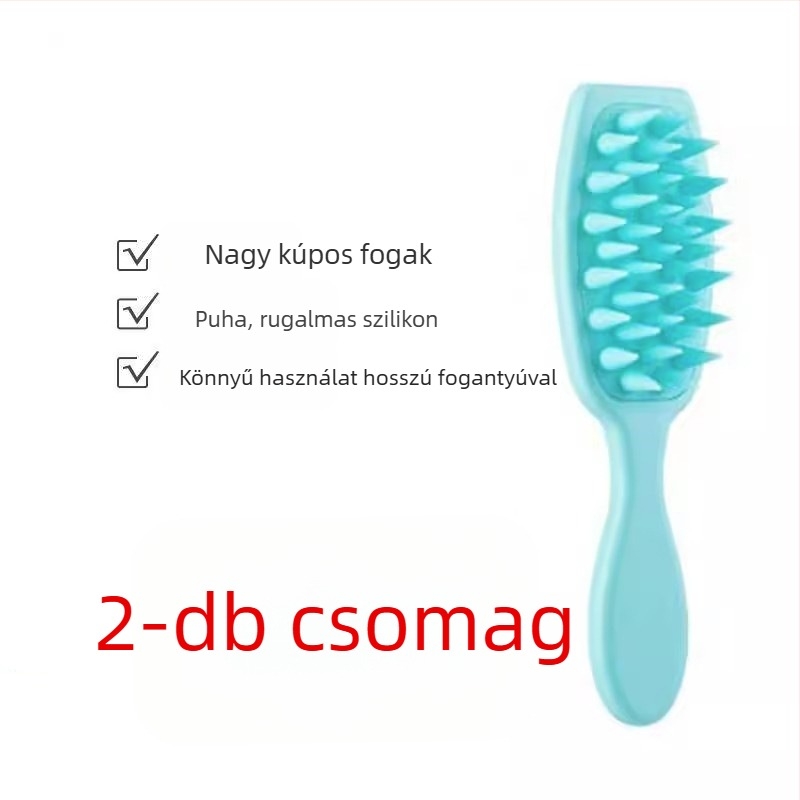 Samponkefe hosszú nyéllel – műanyag masszázs kefe a fejbőrre, Seiko felület, koreai stílus