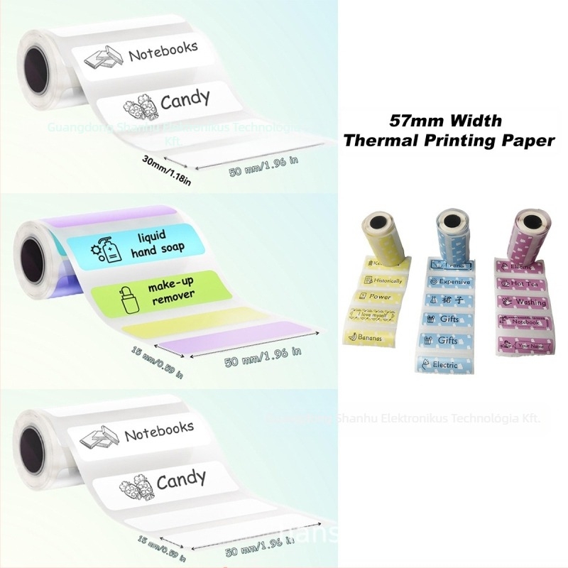 Hőnyomtató címke papír PVC ragasztóval, HSH Supplies