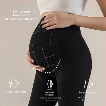 Kismama harisnya fleece belsővel, vastag és meleg őszi-télre, alapréteg pamut keverék 50–70%