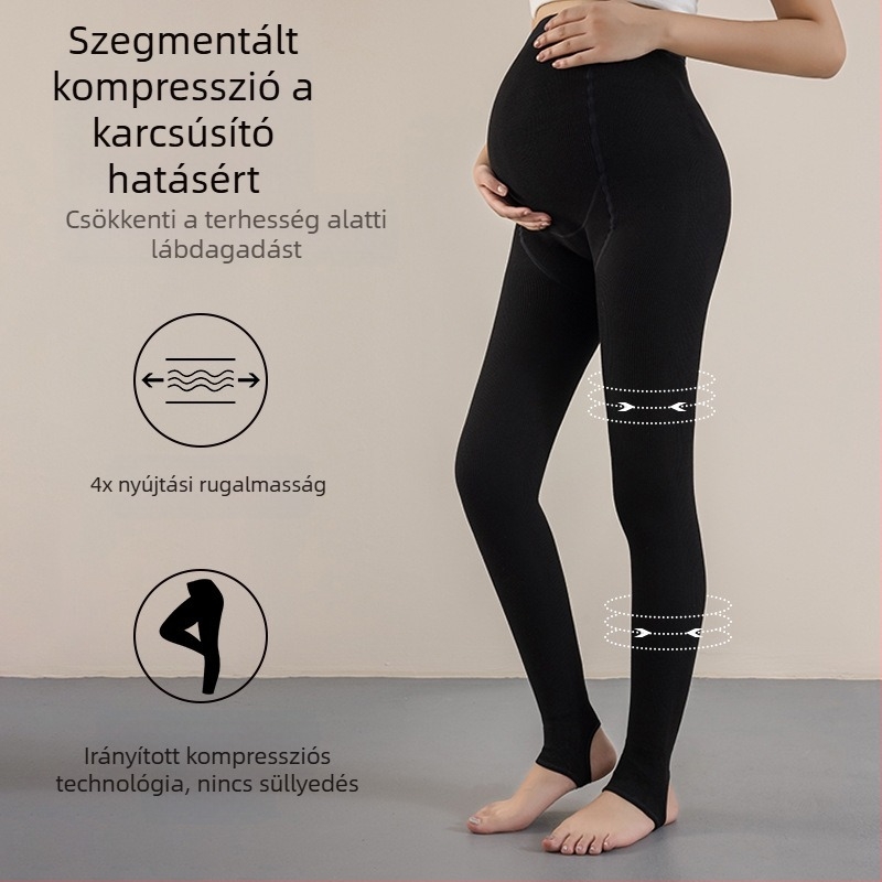 Kismama harisnya fleece belsővel, vastag és meleg őszi-télre, alapréteg pamut keverék 50–70%