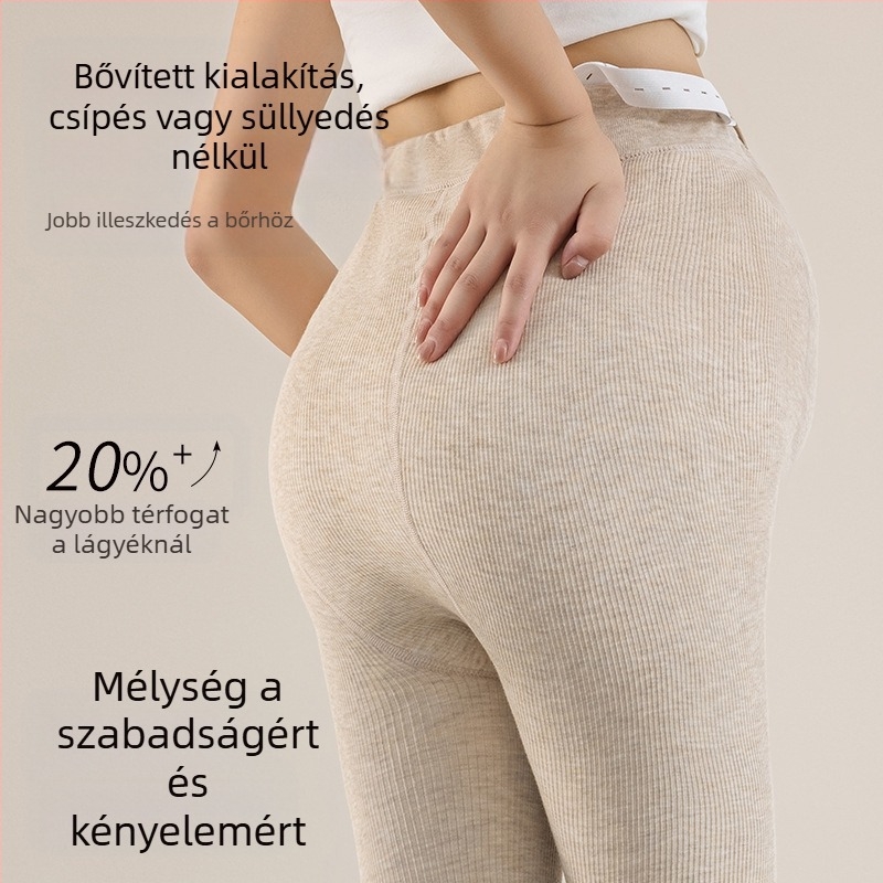 Kismama harisnya fleece belsővel, vastag és meleg őszi-télre, alapréteg pamut keverék 50–70%