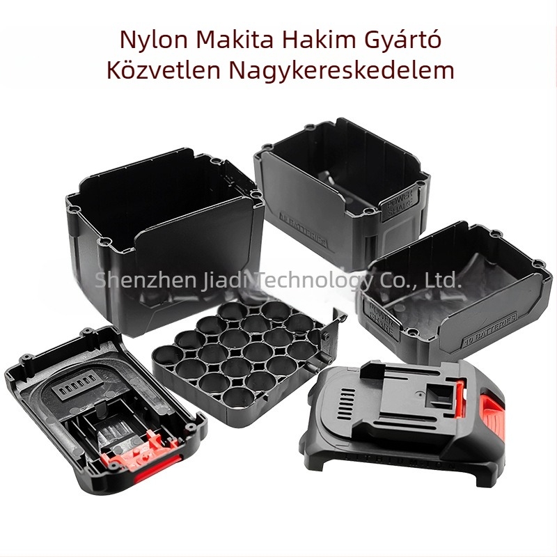 Didrill 18650 Li-ion akkumulátorhéj készlet 10-15-20 cellákhoz, tartóval, gombbal és rugóval