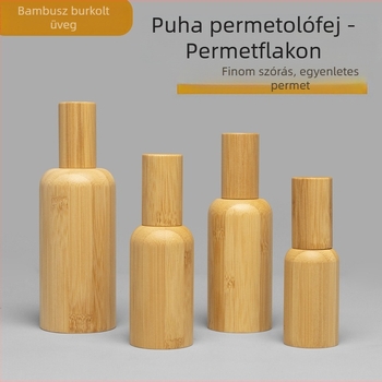 Permetező üveg bambusz fedővel — Nanzhu anyag, fúvó-formázott kivitel, fényes felület, testreszabható dizájn