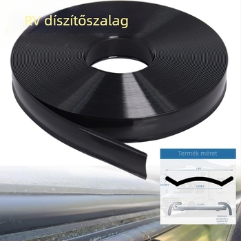 RV sarok díszítő profil PVC tömítőszalaggal és alumíniumötvözet profil átmeneti sáv – hangszigetelő tömítés, 10-0116