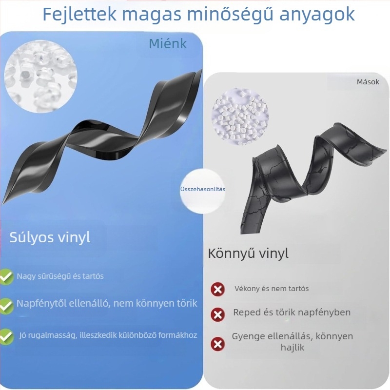 RV sarok díszítő profil PVC tömítőszalaggal és alumíniumötvözet profil átmeneti sáv – hangszigetelő tömítés, 10-0116