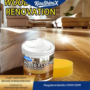 Tömörfa padlóviasz és polírozó olaj – otthoni ápolás, kineshinex, Modell 69-40-DBSGG01, 150 ml / 400 ml, Bruttó súly 170 g / 440 g