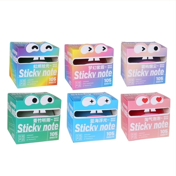 Öntapadós jegyzetek, átlátszó anyagból, újra pozícionálható, 105 lap