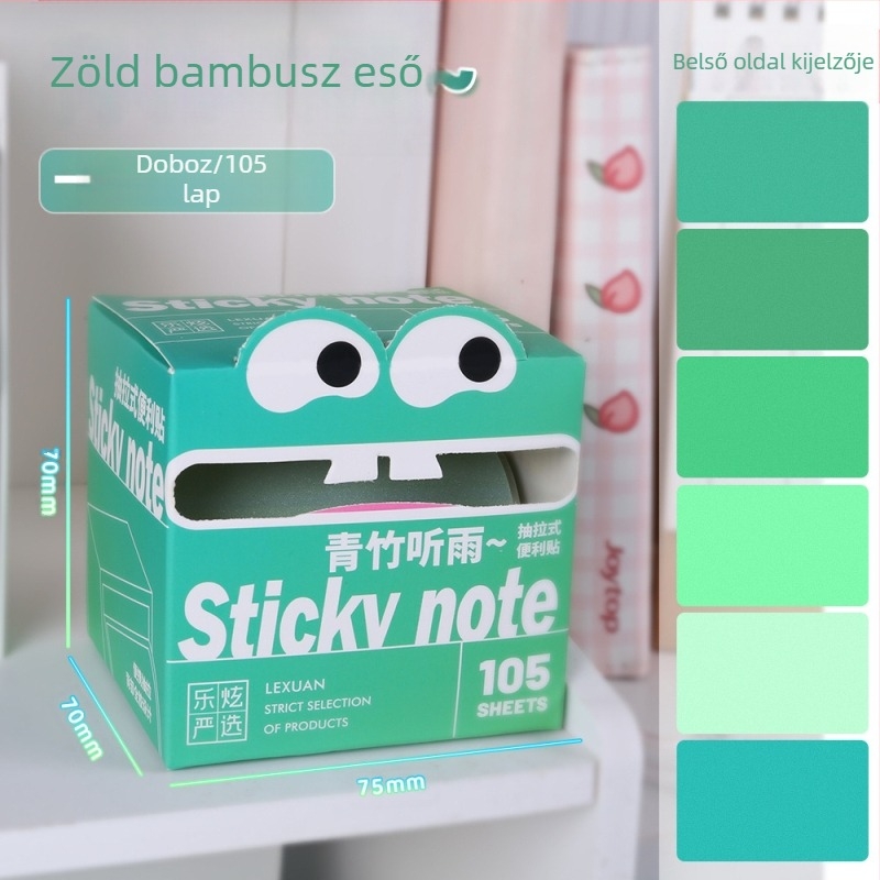 Öntapadós jegyzetek, átlátszó anyagból, újra pozícionálható, 105 lap