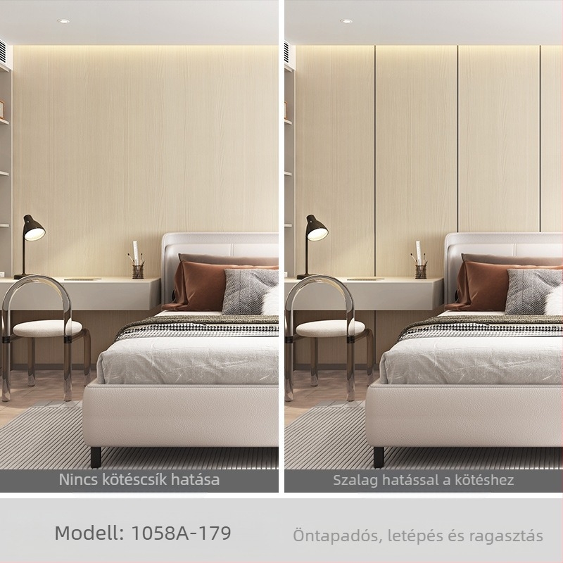 SXP fali matrica — fa mintázat, öntapadó, vízálló, szennyeződés- és olajálló, penészmentes, egyszínű, 1 fólia, modern minimál stílus