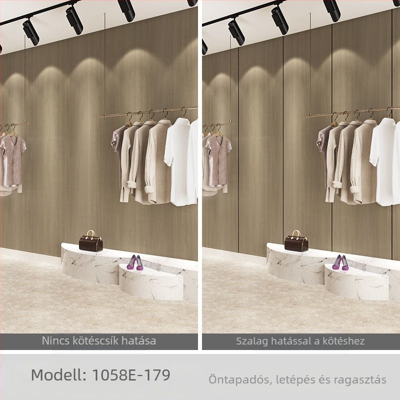 SXP fali matrica — fa mintázat, öntapadó, vízálló, szennyeződés- és olajálló, penészmentes, egyszínű, 1 fólia, modern minimál stílus