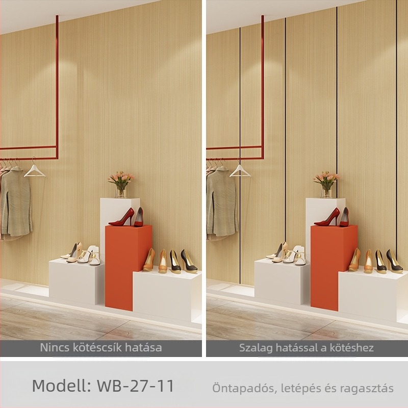 SXP fali matrica — fa mintázat, öntapadó, vízálló, szennyeződés- és olajálló, penészmentes, egyszínű, 1 fólia, modern minimál stílus