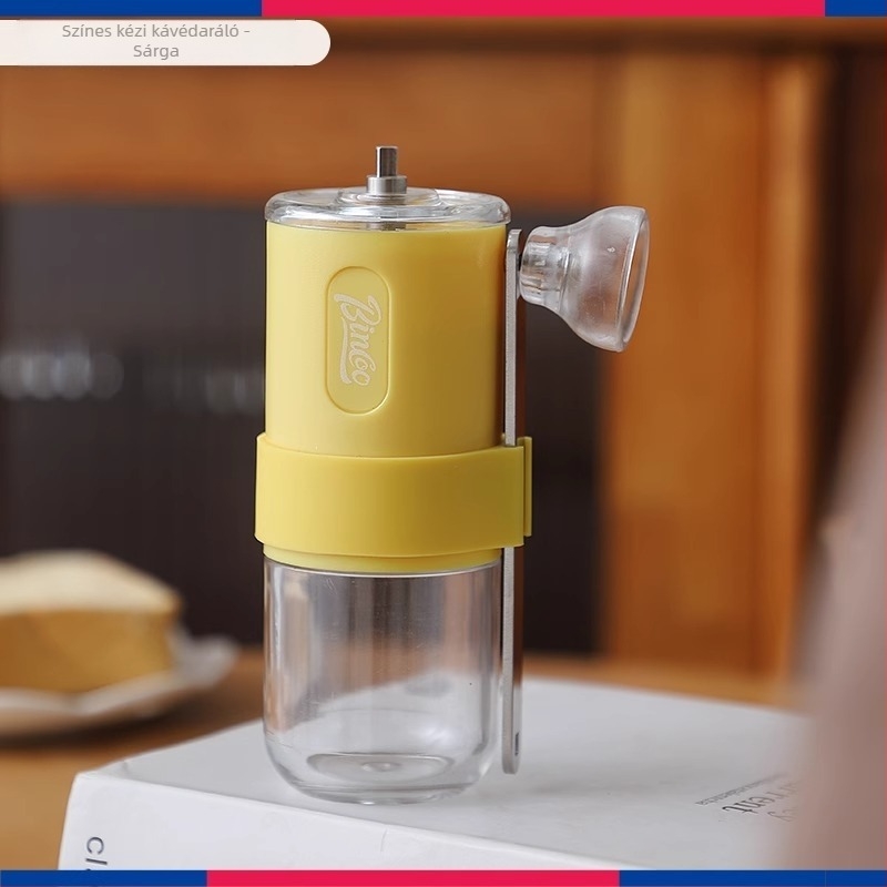 Bincoo kézi kávédaráló, kézi hajtású kávédaráló, hordozható, állítható őrlés