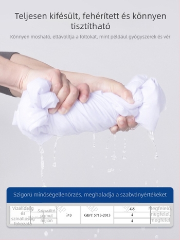 Férfi orvosi köpeny, hosszú ujjú, anti-gyűrődés funkcióval, pamutkeverék anyag, bélés poliészter, munkaruházat az egészségügyben