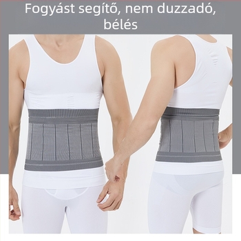 Varrás nélküli deréktámasztó testformázó, könnyű kivitel, magas elasztikusságú spandex anyagból, uniszex, minden sporthoz
