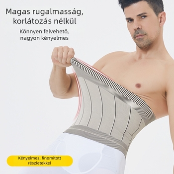 Varrás nélküli deréktámasztó testformázó, könnyű kivitel, magas elasztikusságú spandex anyagból, uniszex, minden sporthoz
