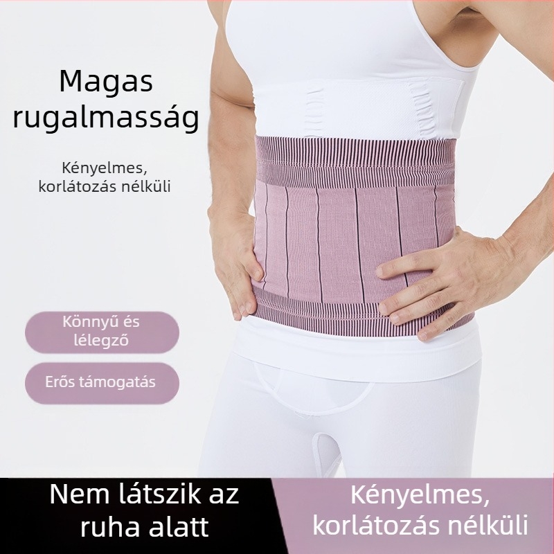 Varrás nélküli deréktámasztó testformázó, könnyű kivitel, magas elasztikusságú spandex anyagból, uniszex, minden sporthoz