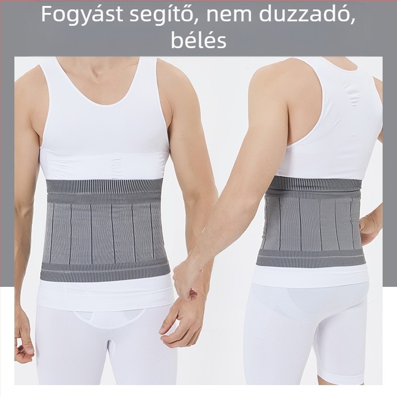 Varrás nélküli deréktámasztó testformázó, könnyű kivitel, magas elasztikusságú spandex anyagból, uniszex, minden sporthoz