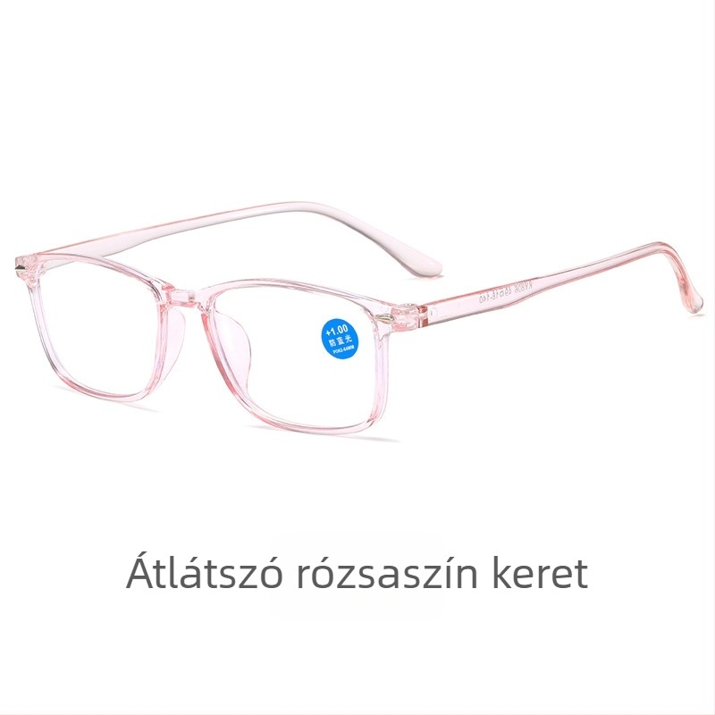Presbióp olvasó szemüveg anti-kékfénnyel, TR90 keret, PC lencsék, modell 806